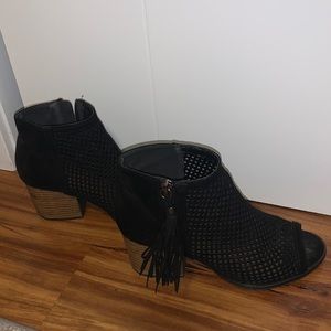 Size 7.5, block heels